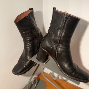 Ladies Black Heeled Ankle Boot